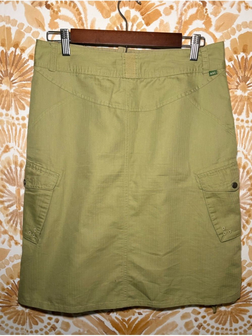 REI Olive Green Cargo Utility Skirts Women's Hiking Travel Outdoor Skirt - Picture 6 of 7